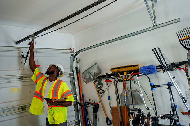 Professional Garage Door Panel Replacement technician working in Greendale, IN